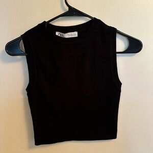 Zara Classic Black Crop Top